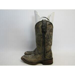 Corral Youth Size 2 Brown Leather Western Cowboy Boots